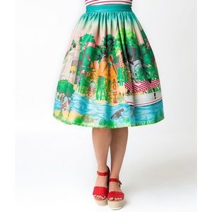 Unique Vintage Jungle Cruise skirt retro modcloth